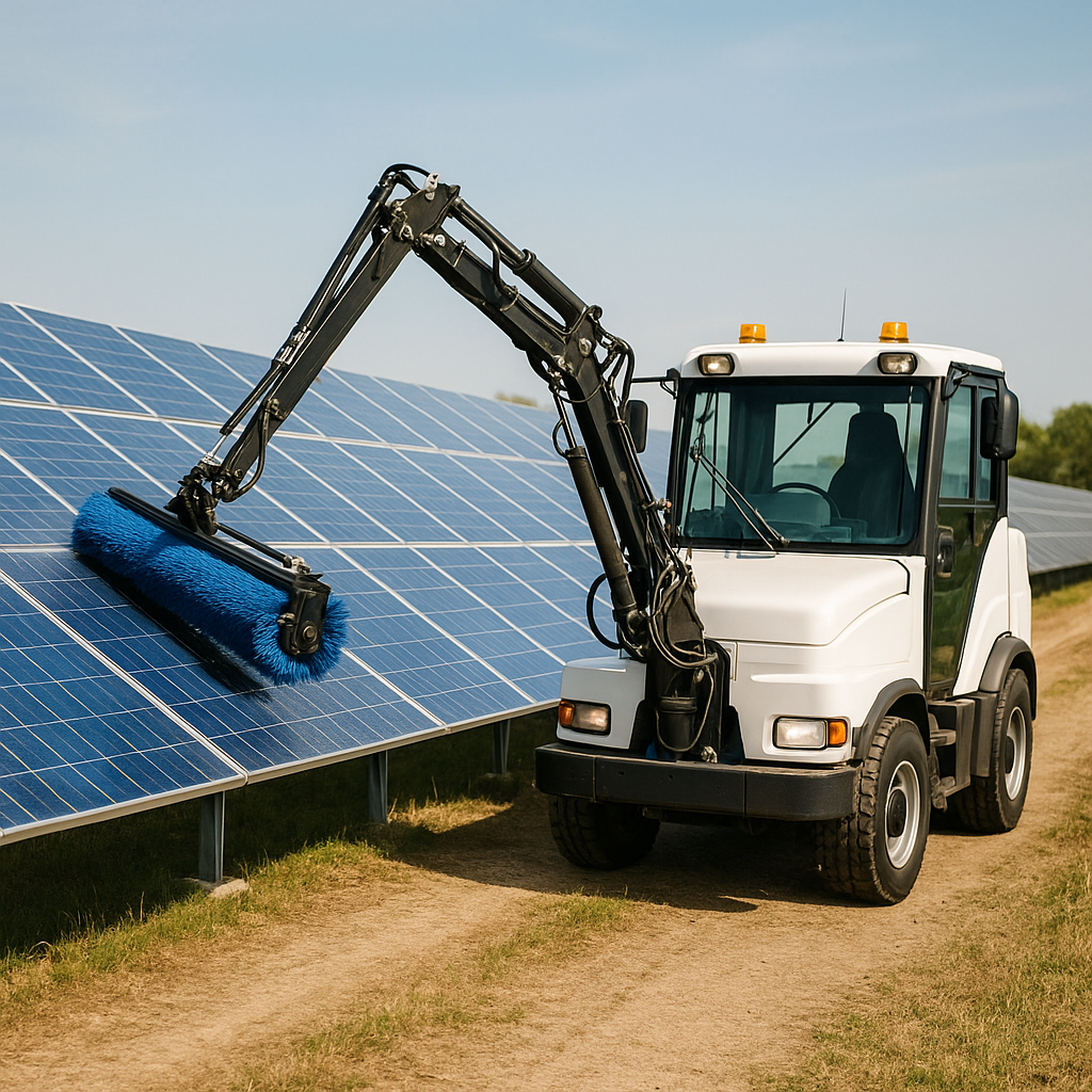 Solar Panel Cleaning Vehicle