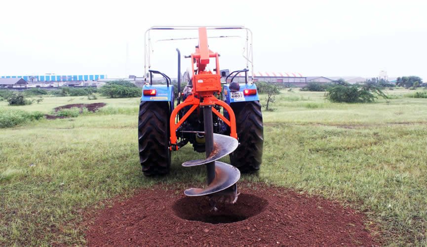 Post Hole Drilling Rig Tractor Mounted